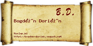 Bogdán Dorián névjegykártya