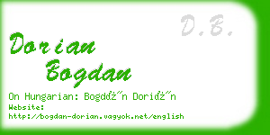 dorian bogdan business card
